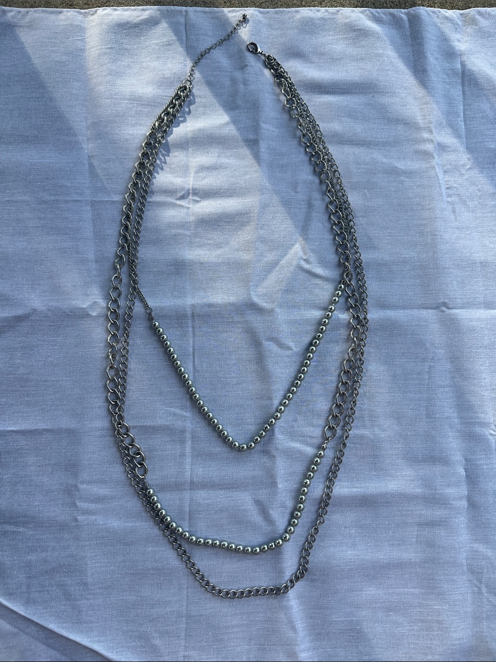 Multi-Row Silver-Tone Layered Necklace - Women Jewelry